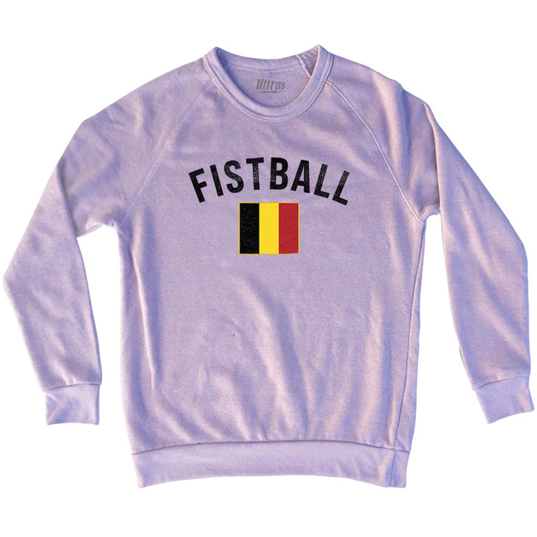 Belgium Fistball Country Flag Adult Tri-Blend Sweatshirt - Pink