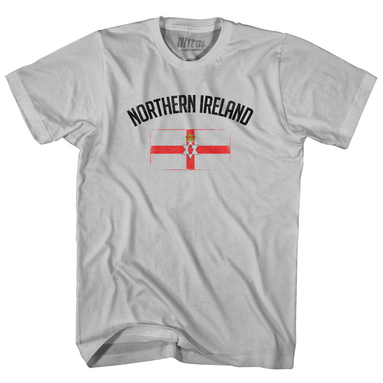 Northern Ireland Country Flag Heritage Adult Cotton T-shirt - Cool Grey