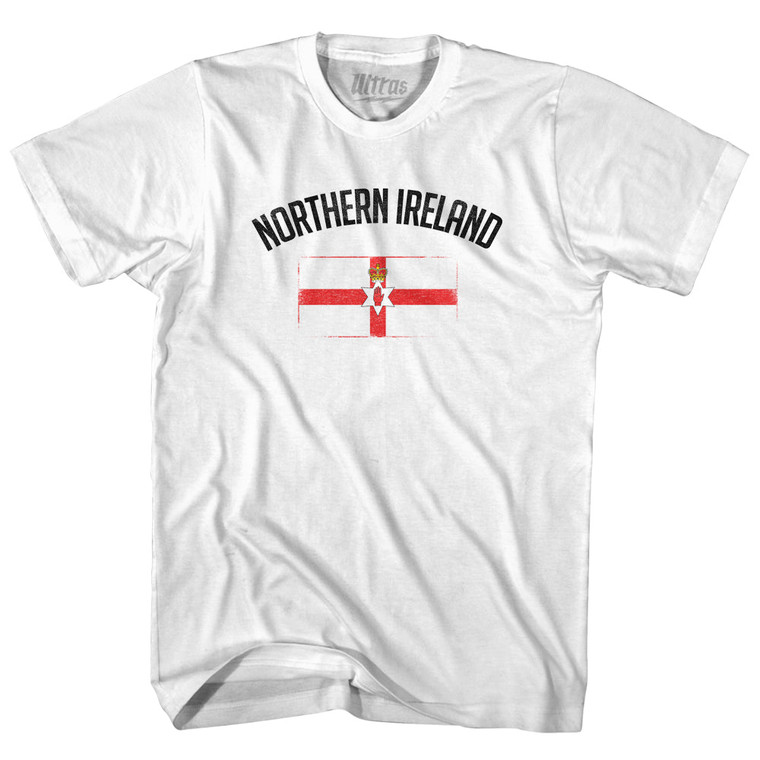 Northern Ireland Country Flag Heritage Adult Cotton T-shirt - White