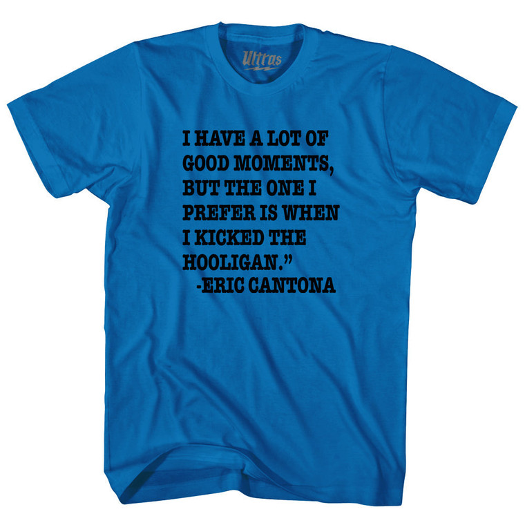 Eric Cantona Adult Cotton T-shirt - Royal