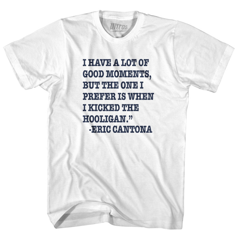 Eric Cantona Adult Cotton T-shirt - White