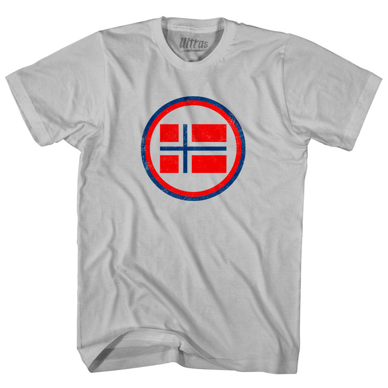 Norway Flag Adult Cotton T-shirt - Cool Grey
