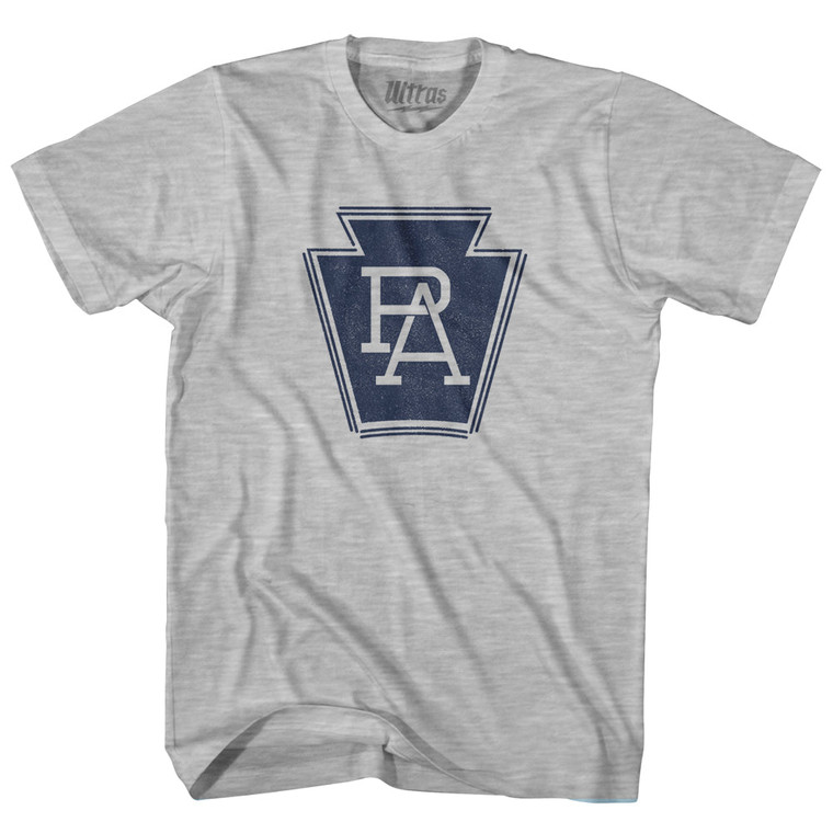 Pennsylvania PA Crest Womens Cotton Junior Cut T-Shirt - Grey Heather