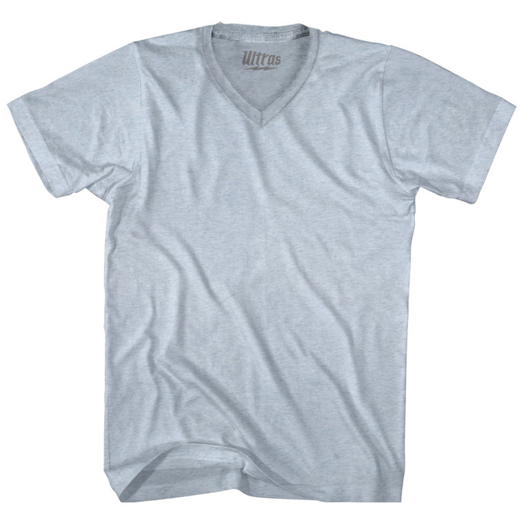 Blank Adult Tri-Blend V-neck T-shirt - Athletic White