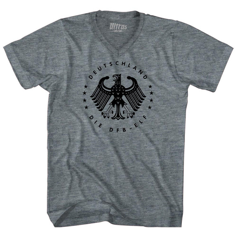Deutschland Die DFB-ELF Adult Tri-Blend V-neck T-shirt - Athletic Grey