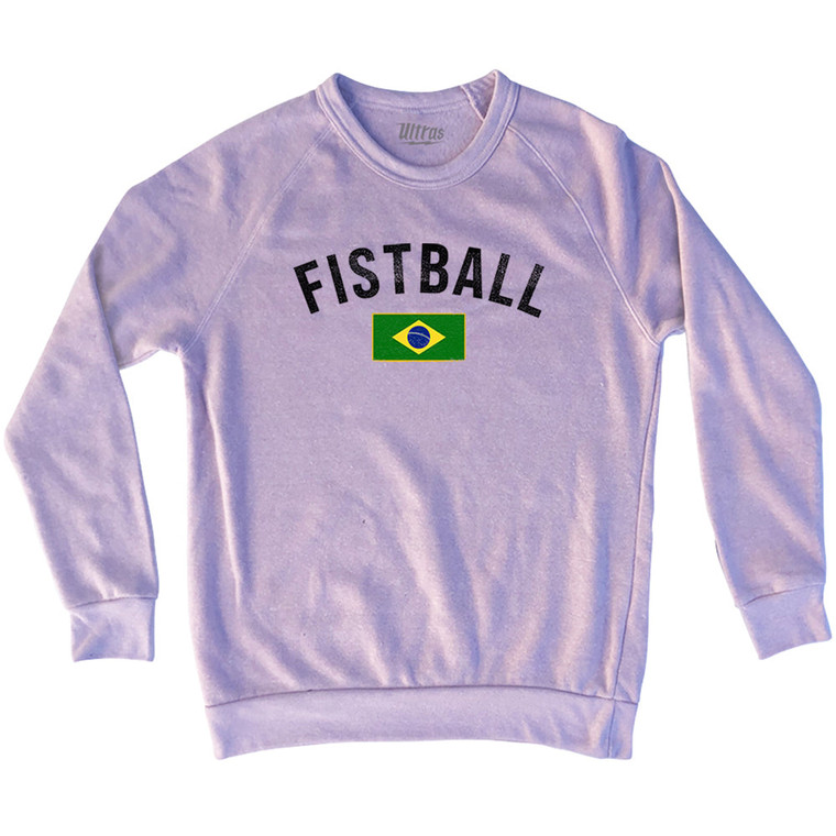 Brazil Fistball Country Flag Adult Tri-Blend Sweatshirt - Pink