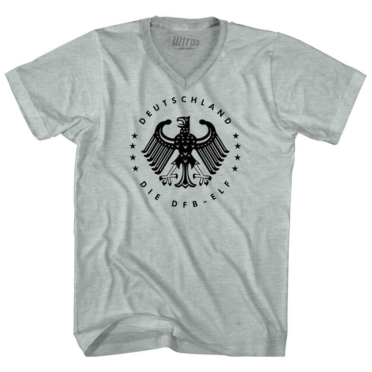 Deutschland Die DFB-ELF Adult Tri-Blend V-neck T-shirt - Athletic Cool Grey