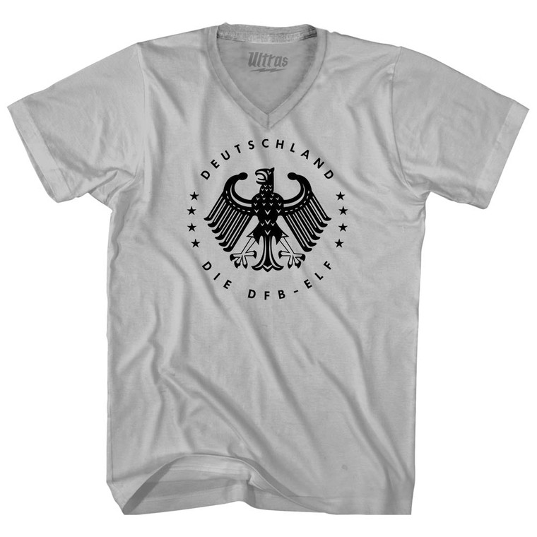 Deutschland Die DFB-ELF Adult Tri-Blend V-neck T-shirt - Cool Grey