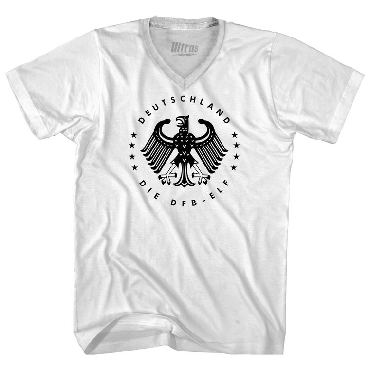 Deutschland Die DFB-ELF Adult Tri-Blend V-neck T-shirt - White