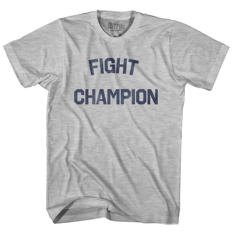 Fight Champion Adult Cotton T-shirt - Grey Heather
