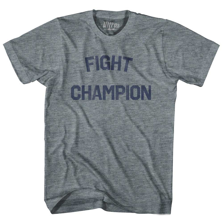 Fight Champion Adult Tri-Blend T-shirt - Athletic Grey