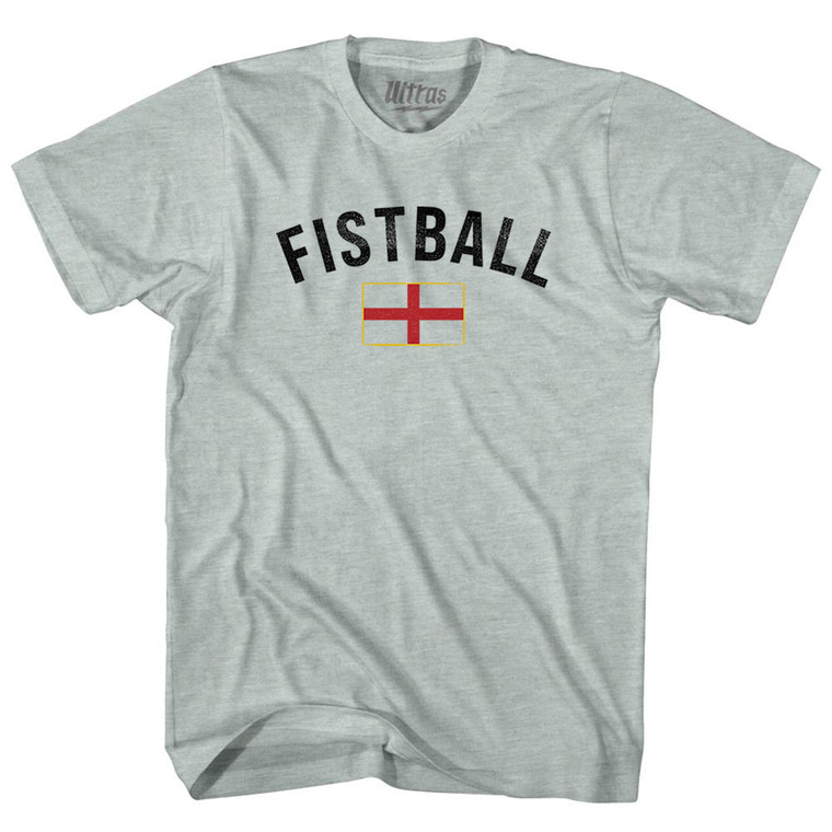 England Fistball Country Flag Adult Tri-Blend T-shirt - Athletic Cool Grey