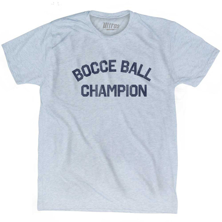 Bocce Ball Champion Adult Tri-Blend T-shirt - Athletic White