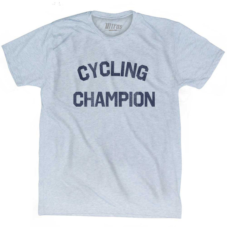 Cycling Champion Adult Tri-Blend T-shirt - Athletic White