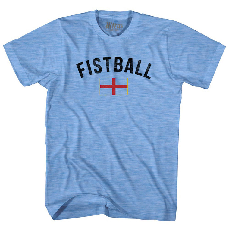 England Fistball Country Flag Adult Tri-Blend T-shirt - Athletic Blue