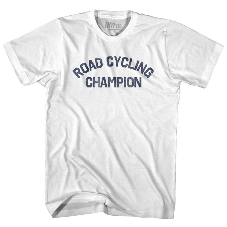 Road Cycling Champion Womens Cotton Junior Cut T-Shirt - White