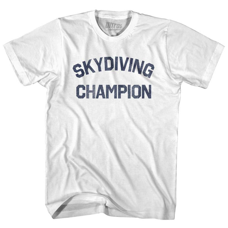 Skydiving Champion Womens Cotton Junior Cut T-Shirt - White