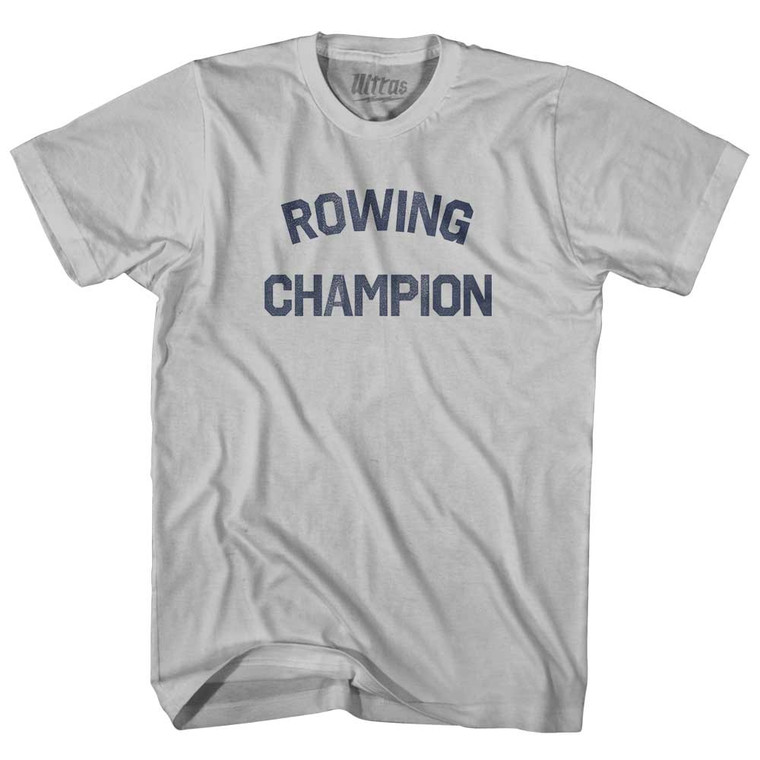 Rowing Champion Adult Cotton T-shirt - Cool Grey