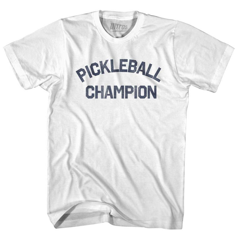 Pickleball Champion Adult Cotton T-shirt - White