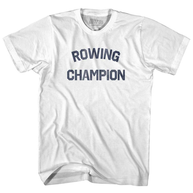 Rowing Champion Adult Cotton T-shirt - White