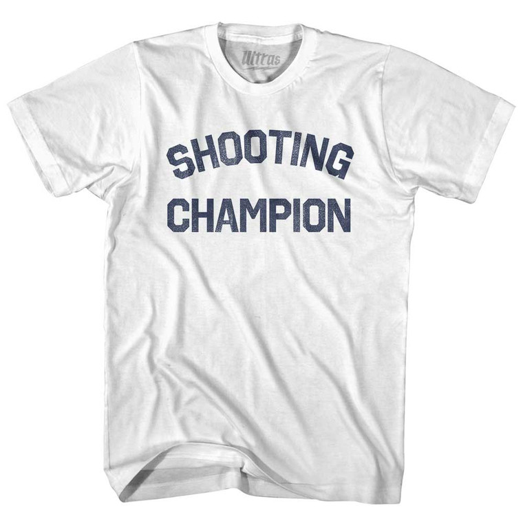 Shooting Champion Adult Cotton T-shirt - White