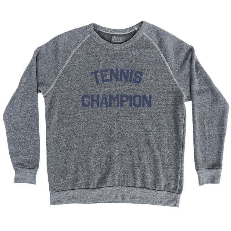 Tennis Champion Adult Tri-Blend Sweatshirt - Athletic Grey