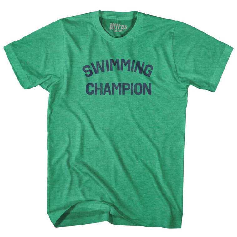 Swimming Champion Adult Tri-Blend T-shirt - Kelly