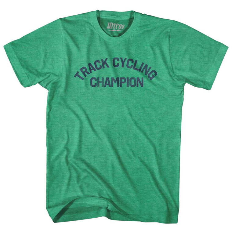 Track Cycling Champion Adult Tri-Blend T-shirt - Kelly