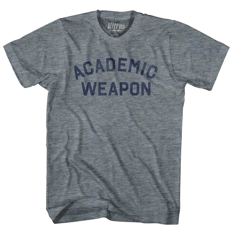 Academic Weapon Womens Tri-Blend Junior Cut T-Shirt - Athletic Grey