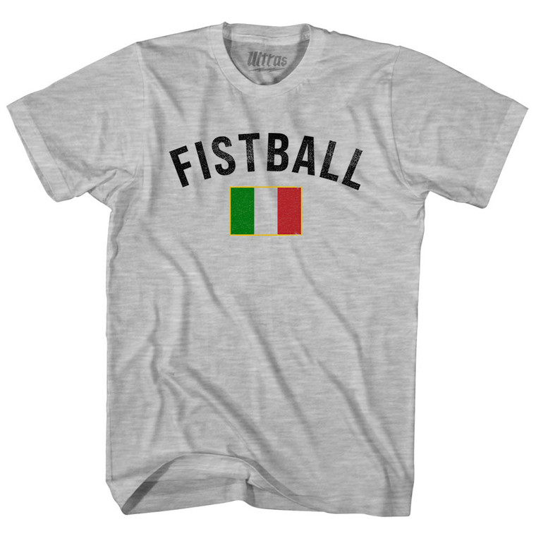 Italy Fistball Country Flag Adult Cotton T-shirt - Grey Heather