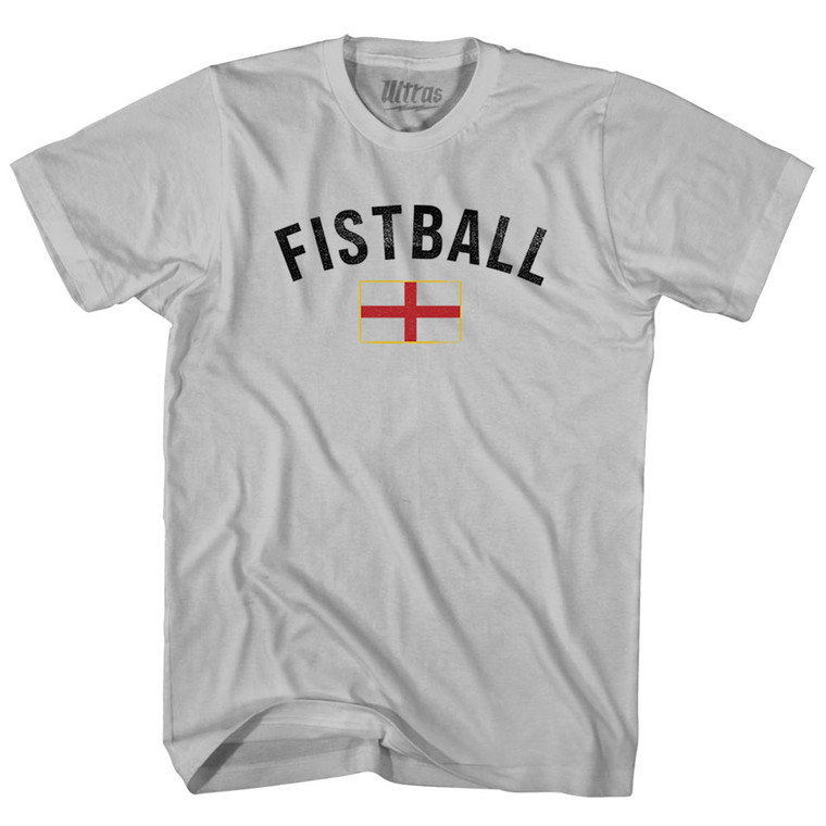 England Fistball Country Flag Adult Cotton T-shirt - Cool Grey