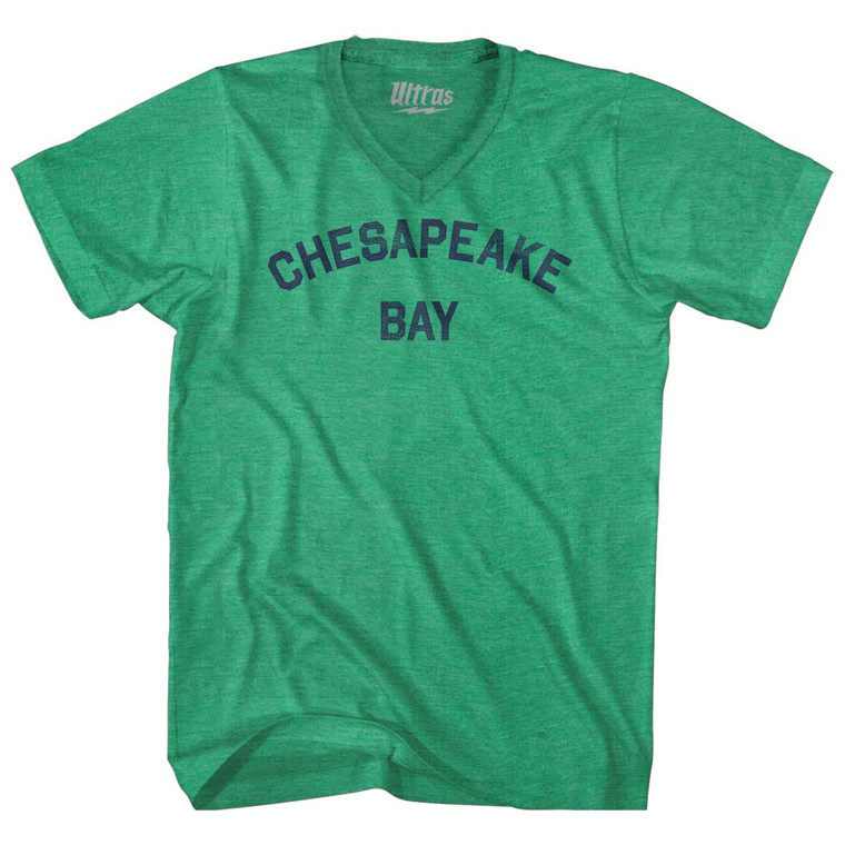 Chesapeake Bay Adult Tri-Blend V-neck T-shirt - Athletic Green