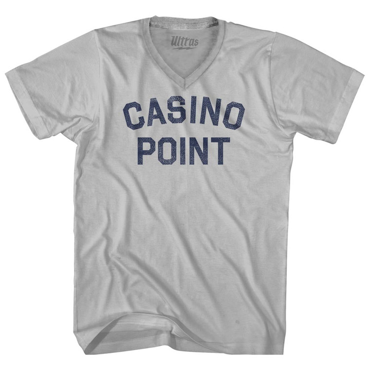 Casino Point Adult Tri-Blend V-neck T-shirt - Cool Grey