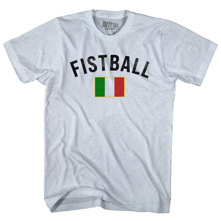 Italy Fistball Country Flag Adult Tri-Blend T-shirt - Athletic White