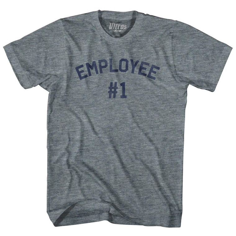 Employee Custom Number Youth Tri-Blend T-shirt - Athletic Grey