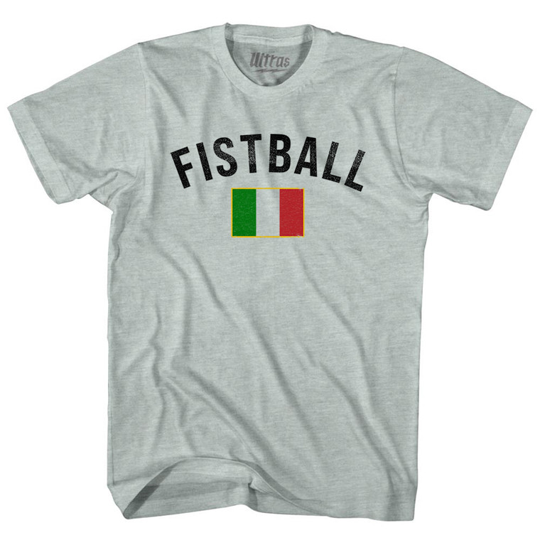 Italy Fistball Country Flag Adult Tri-Blend T-shirt - Athletic Cool Grey