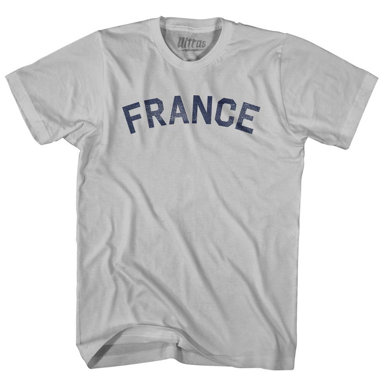 France Adult Cotton T-shirt - Cool Grey