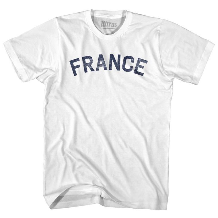 France Womens Cotton Junior Cut T-Shirt - White