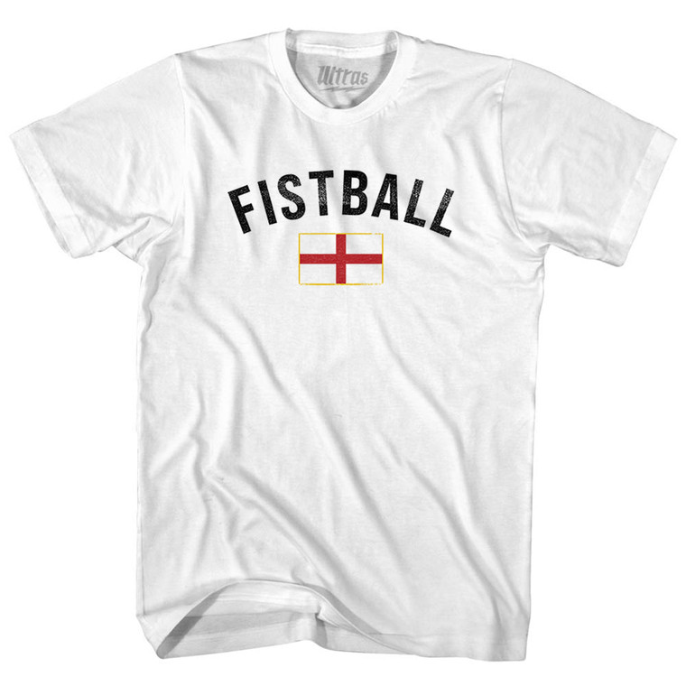 England Fistball Country Flag Youth Cotton T-shirt - White