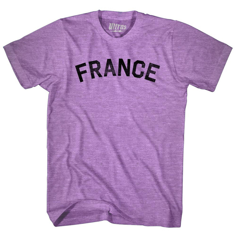 France Adult Tri-Blend T-shirt - Heather Purple