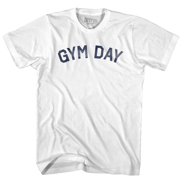 Gym Day Adult Cotton T-shirt - White