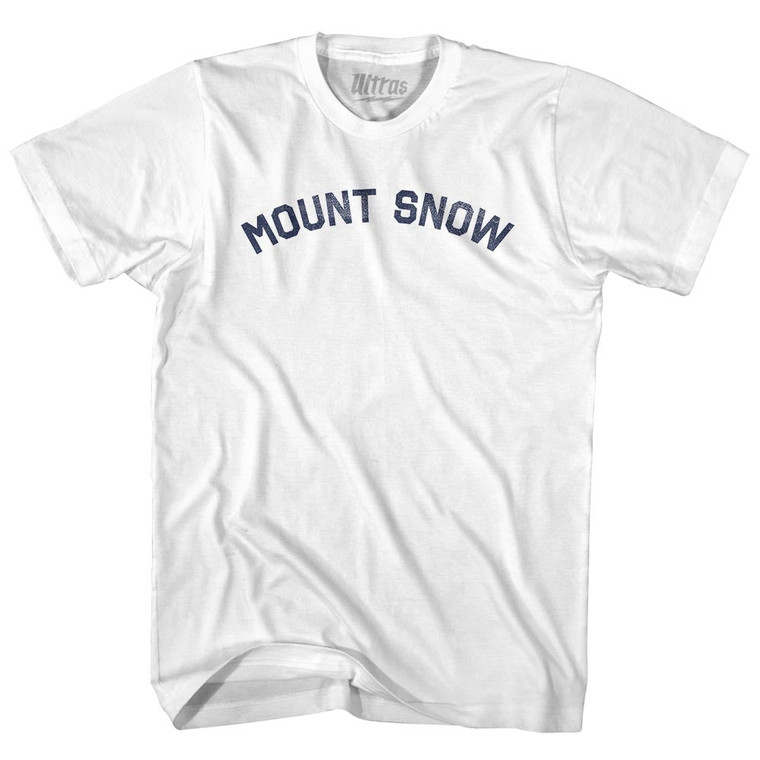 Mount Snow Womens Cotton Junior Cut T-Shirt - White