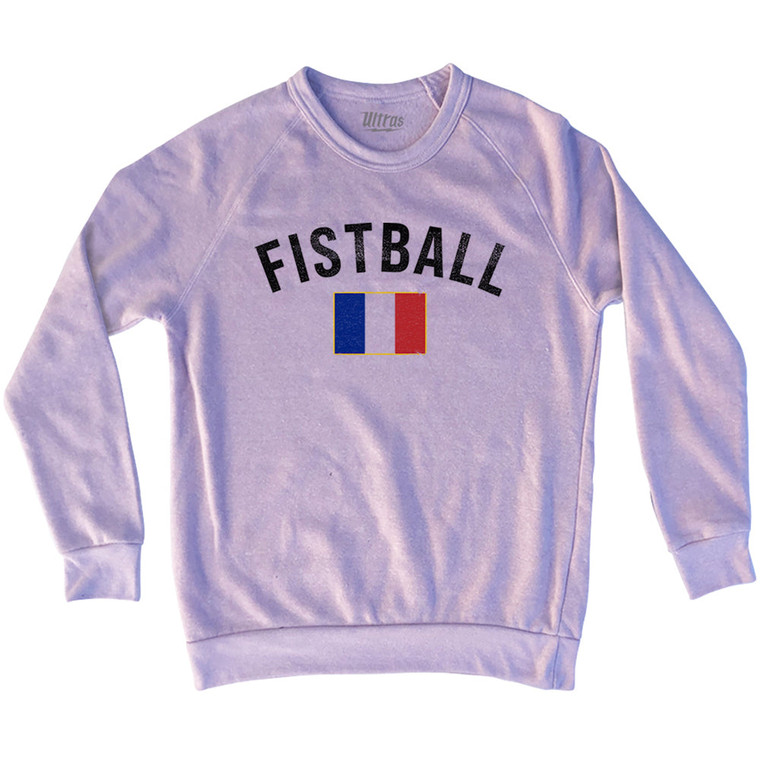 France Fistball Country Flag Adult Tri-Blend Sweatshirt - Pink