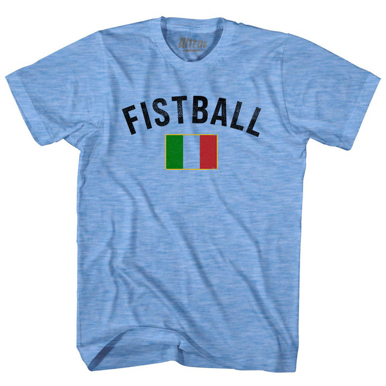 Italy Fistball Country Flag Adult Tri-Blend T-shirt - Athletic Blue