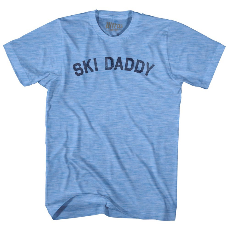 Ski Daddy Adult Tri-Blend T-shirt - Athletic Blue