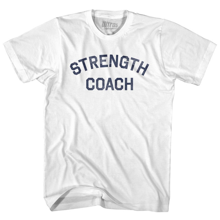 Strength Coach Womens Cotton Junior Cut T-Shirt - White
