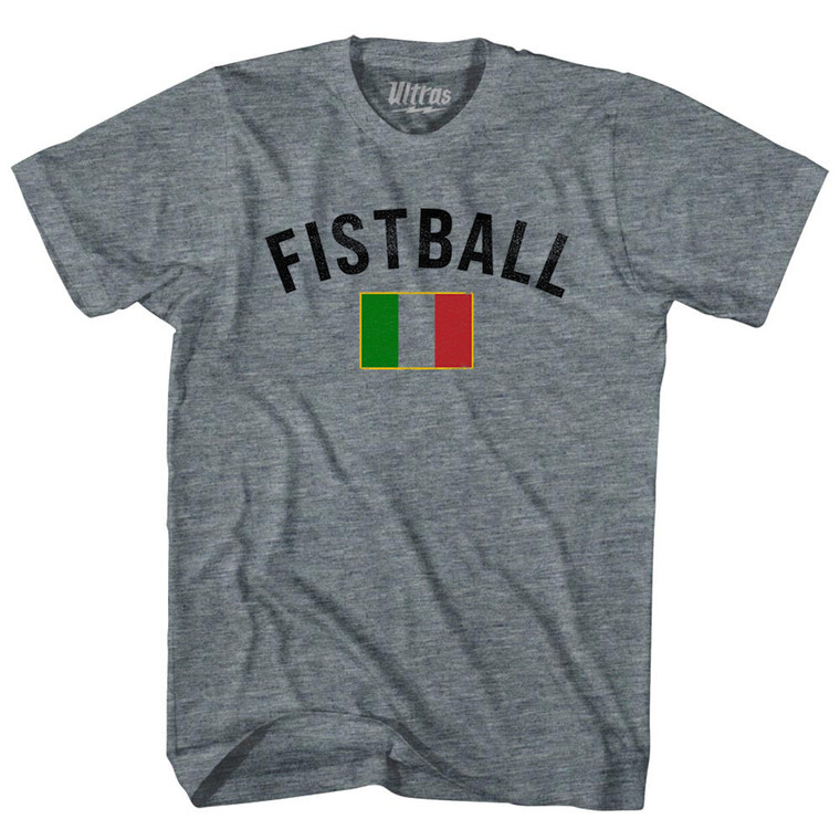 Italy Fistball Country Flag Adult Tri-Blend T-shirt - Athletic Grey