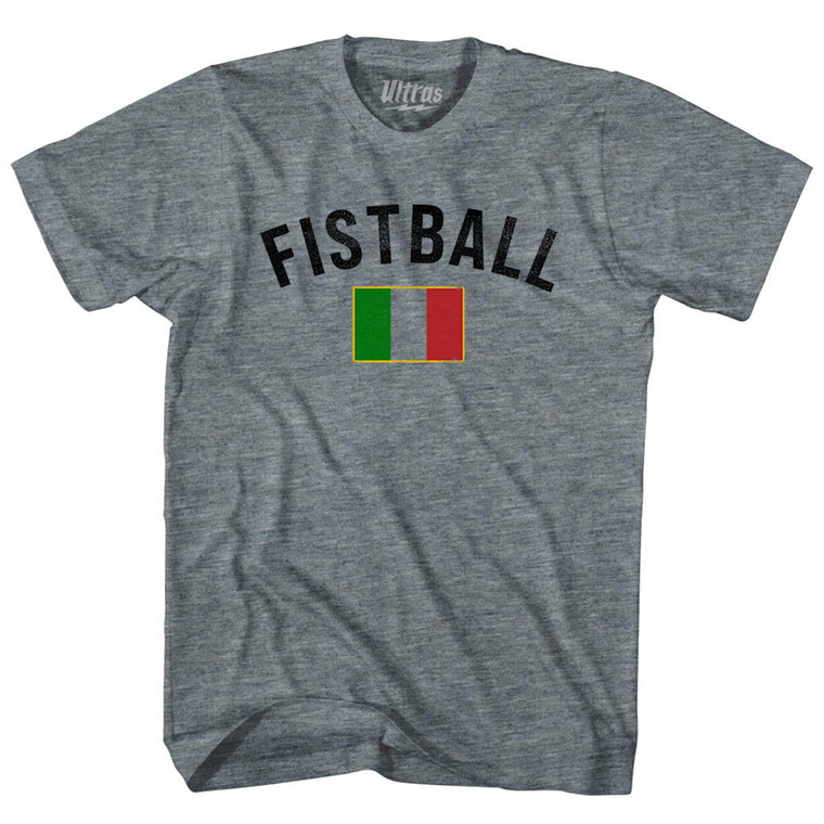 Italy Fistball Country Flag Youth Tri-Blend T-shirt - Athletic Grey