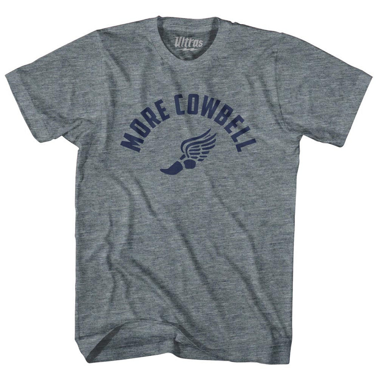More Cowbell Running Track Foot Wings Youth Tri-Blend T-shirt - Athletic Grey More Cowbell Running Track Foot Wings Youth Tri-Blend T-shirt - Athletic Grey