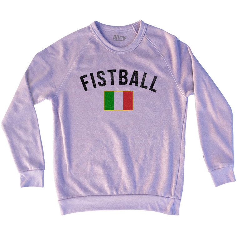 Italy Fistball Country Flag Adult Tri-Blend Sweatshirt - Pink